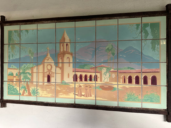 Vintage Pomona Art Tile Spanish Mission Mural SGM32 | Bushere