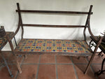 California Tile and Wrought Iron Garden Bench  SGM9