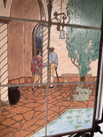 Vintage Gladding McBean Spanish Courtyard Mural  SGM33