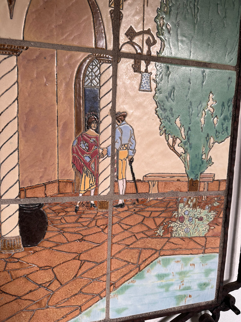 Vintage Gladding McBean Spanish Courtyard Mural  SGM33