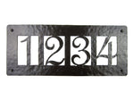 Rustic Custom Hammered Wrought Iron Address Plaque Horizontal APH24 (4number) - Bushere & Son Iron Studio Inc.