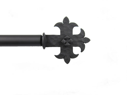 Hammered Wrought iron Spanish Cross Finial CRF8R - Bushere & Son Iron Studio Inc.