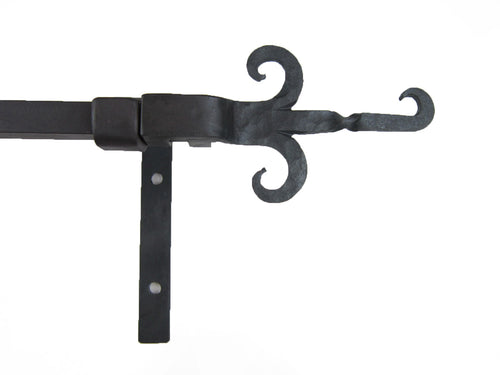 CRP7 Spanish Revival finial curtain rod hardware complete window package - Bushere & Son Iron Studio Inc.