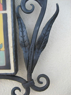 California tile Taylor dancers in wrought iron frame