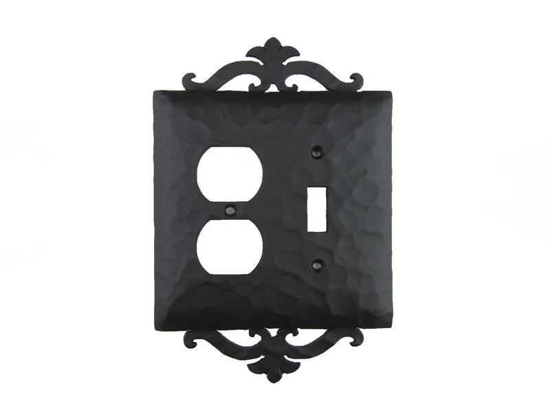 Spanish Scroll Iron Switch Plate Toggle/Duplex EPH26 - Bushere & Son Iron Studio Inc.