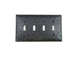 Rustic Rancho Iron Switch Plate Cover 4 Toggle Quad EPH441 - Bushere & Son Iron Studio Inc.