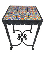 Spanish Revival La Brea Series 3 California Tile And Iron End Table - Bushere & Son Iron Studio Inc.