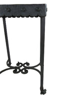 Spanish Revival La Brea Series 3 California Tile And Iron End Table - Bushere & Son Iron Studio Inc.