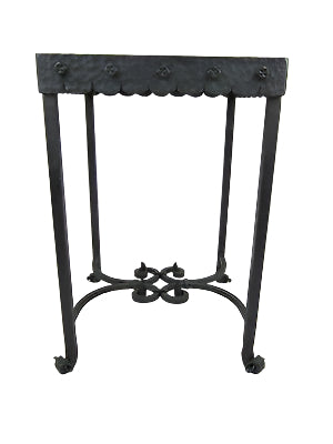 Spanish Revival La Brea Series 3 California Tile And Iron End Table - Bushere & Son Iron Studio Inc.