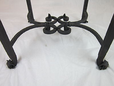 Spanish Revival La Brea Series 3 California Tile And Iron End Table - Bushere & Son Iron Studio Inc.