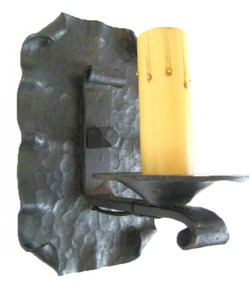 LS2 Monterey rectangle back wrought iron sconce - Bushere & Son Iron Studio Inc.