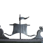 California Tile Viking Ship Wrought Iron Wall Plaque - Bushere & Son Iron Studio Inc.