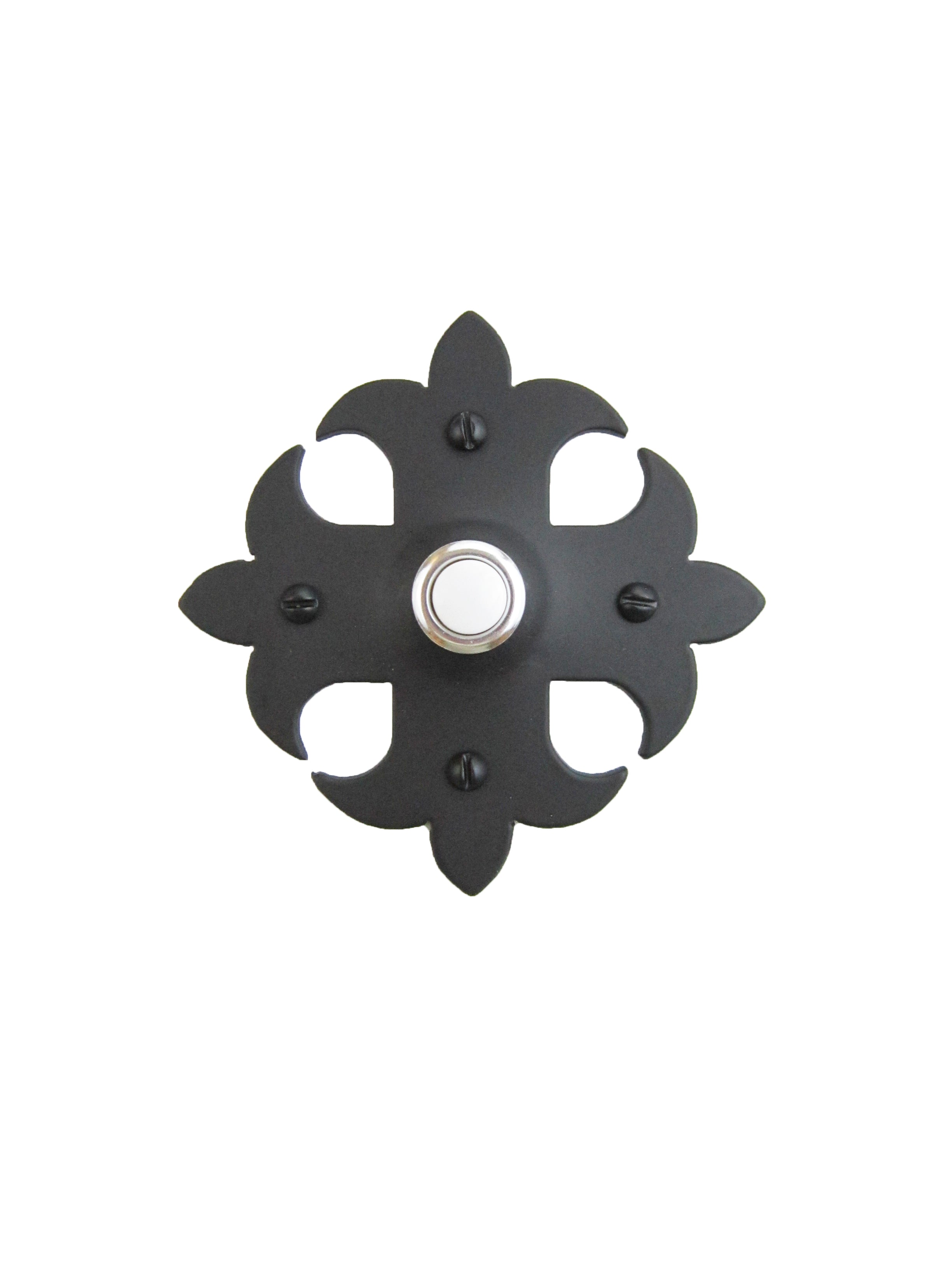 Classic Fleur De Lis Cross Iron Doorbell Cover SD1