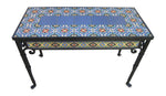 Blue Alcazar California Tile Spanish Revival Wrought Iron Entry Table - Bushere & Son Iron Studio Inc.