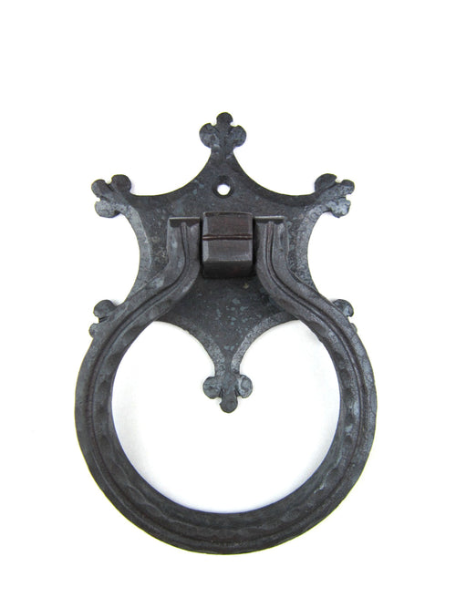 Rustic forged wrought iron door knocker (clearance item) - Bushere & Son Iron Studio Inc.