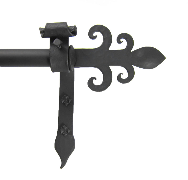 CRP10R  Spanish spear curtain rod window package (round) - Bushere & Son Iron Studio Inc.