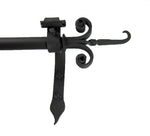 CRP1R  Elite Spanish finial rustic curtain rod hardware complete window package - Bushere & Son Iron Studio Inc.